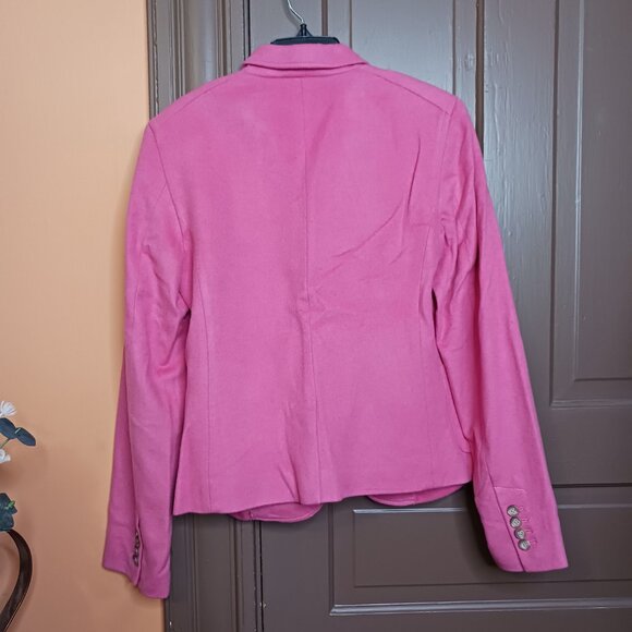 J. Crew Pink Tailored Wool Blend Business Blazer size M - Picture 2 of 10
